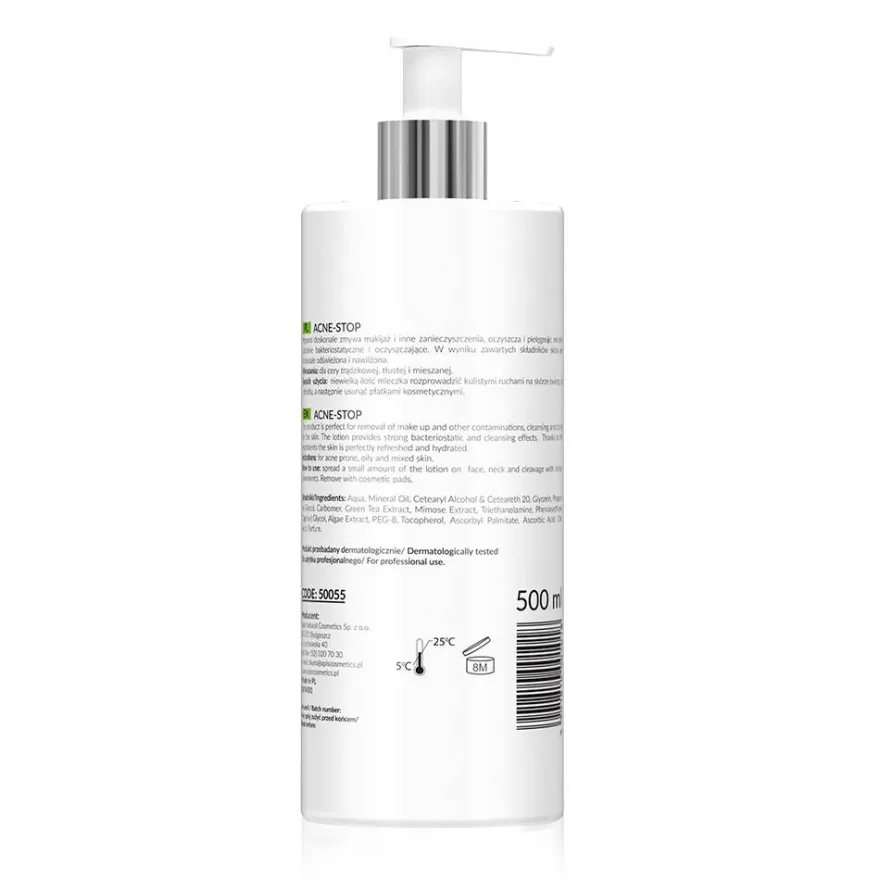 APIS Acne-Stop oczyszczające mleczko antybakteryjne z zieloną herbatą 500ml