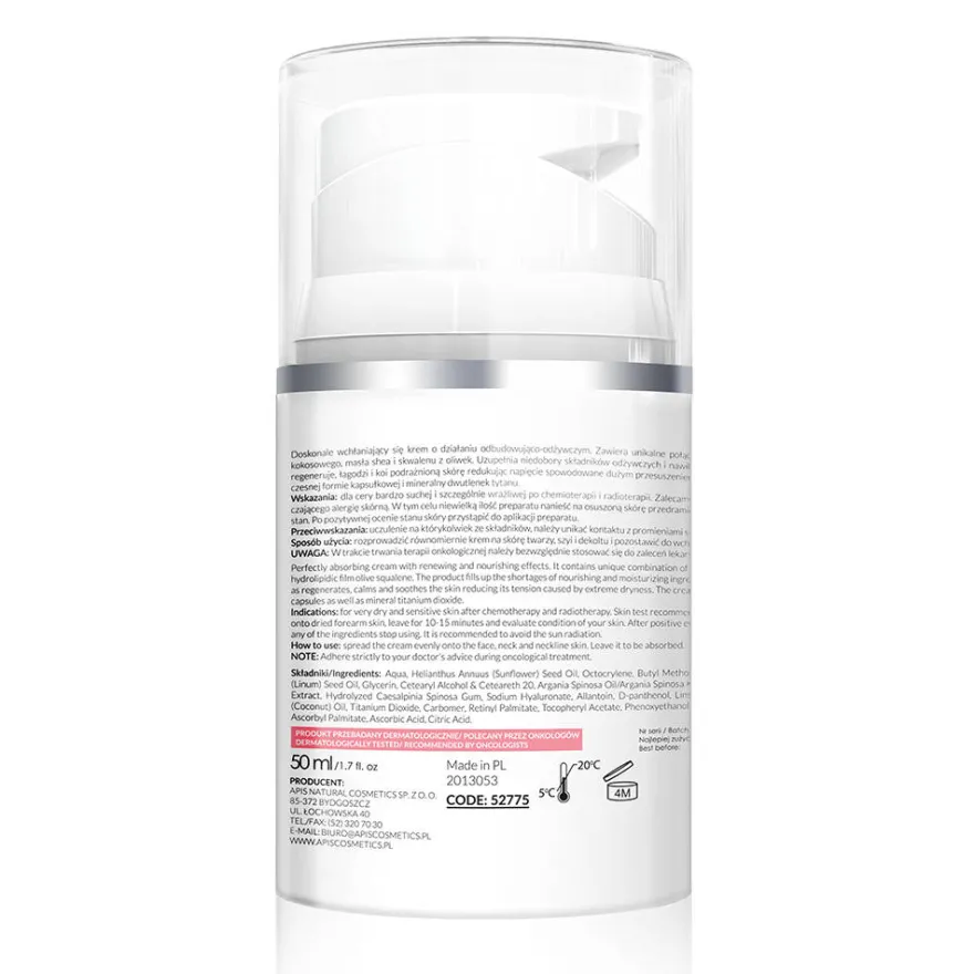 APIS Apiderm krem odbudowująco-odżywczy do twarzy na dzień 50ml