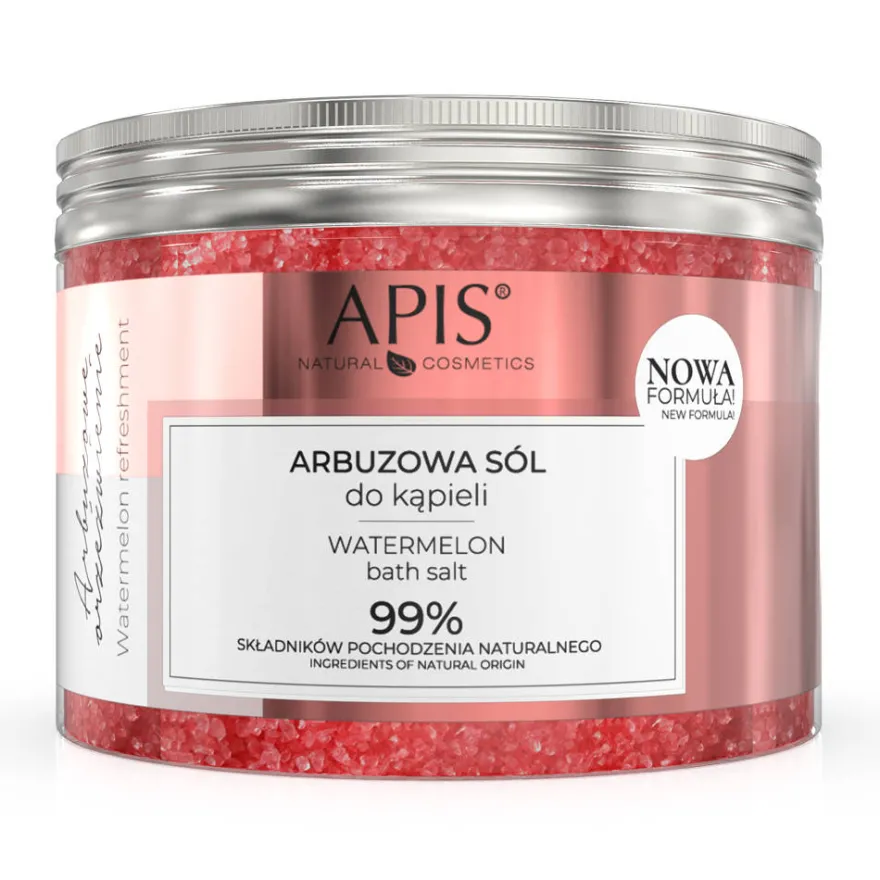 APIS Arbuzowe Orzeźwienie nawilżająca sól do kąpieli z ekstraktem z arbuza i melona 650g