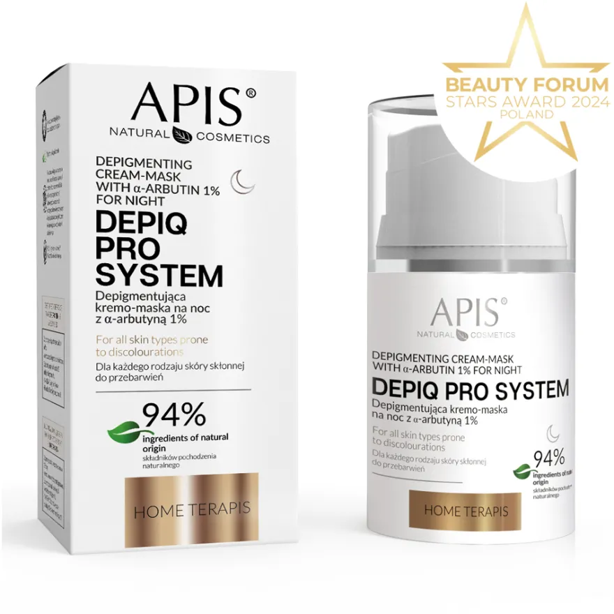 APIS Depiq Pro System Depigmentująca kremo-maska na noc z α-arbutyną 1% 50ml
