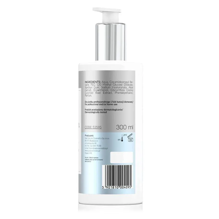 APIS nawilżający żel do mycia twarzy z kwasem hialuronowym 300ml