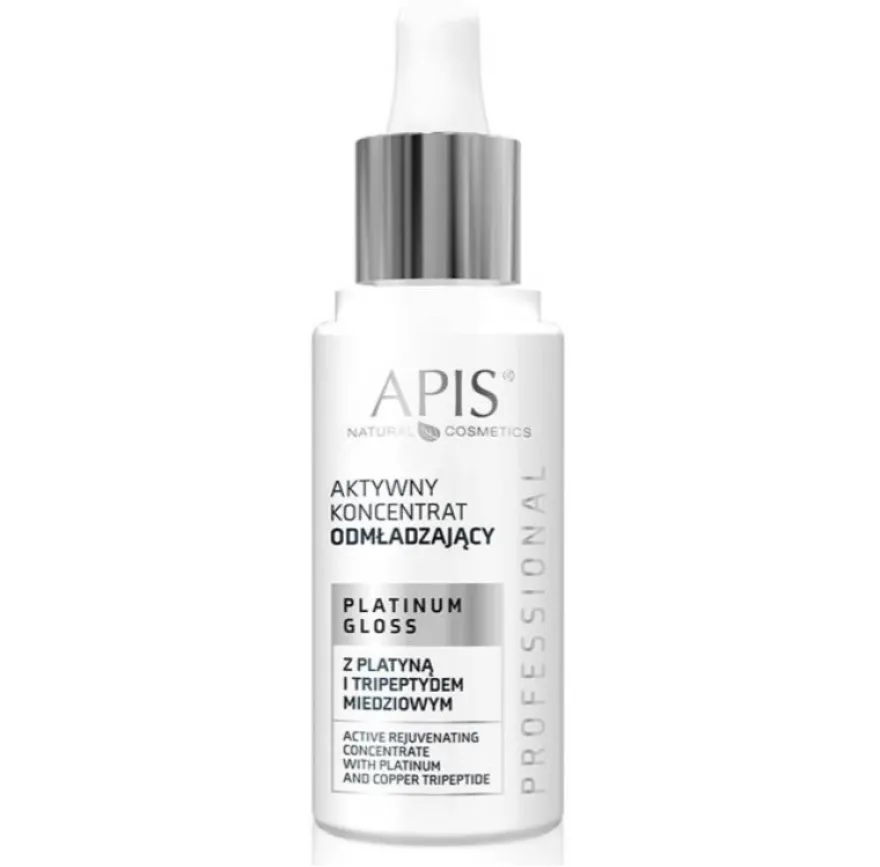 APIS Platinum Gloss - Aktywny koncentrat odmładzający z platyną i tripeptydem miedziowym 30ml