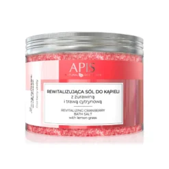 APIS Żurawinowa Witalność rewitalizująca sól do kąpieli z żurawiną i trawą cytrynową 650g