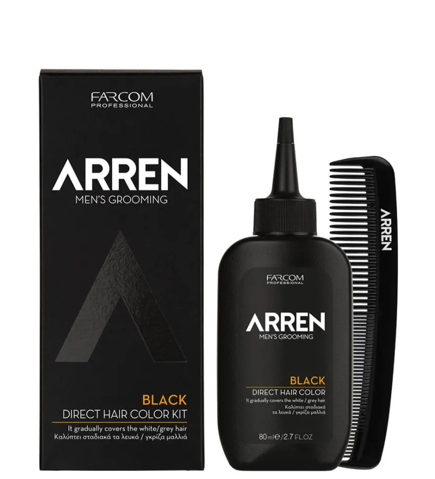 ARREN Direct Hair Color Kit Black zestaw do farbowania włosów (czarny)