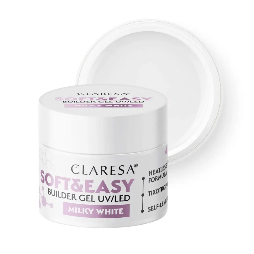 CLARESA Żel budujący milky white 12g