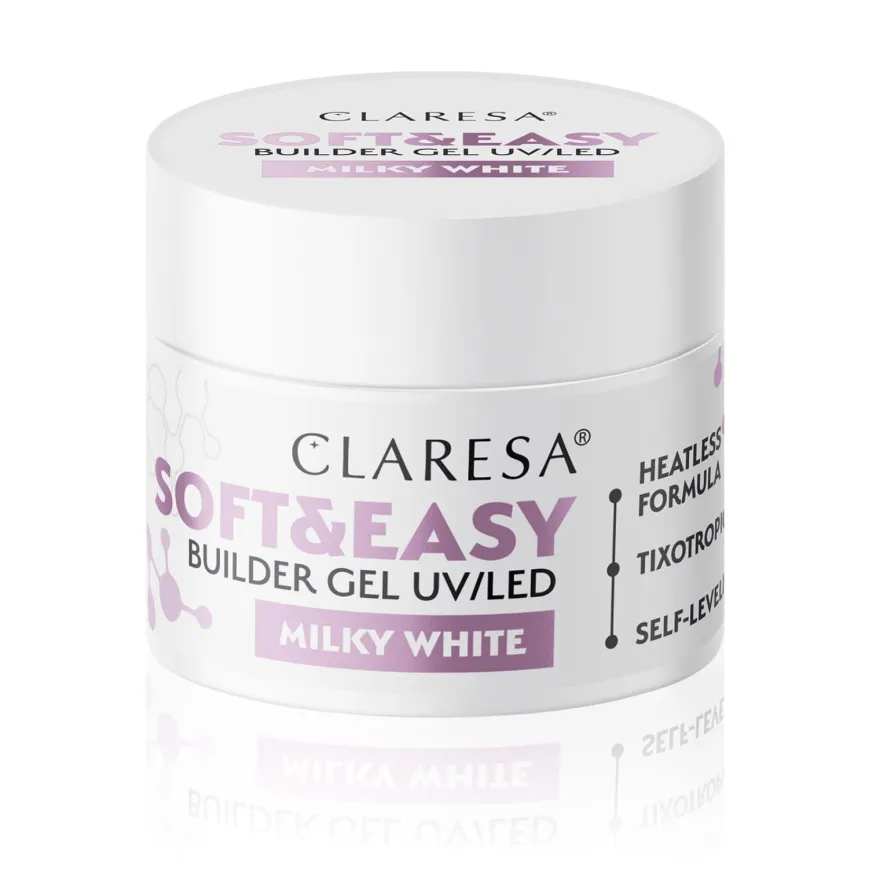 CLARESA Żel budujący milky white 12g