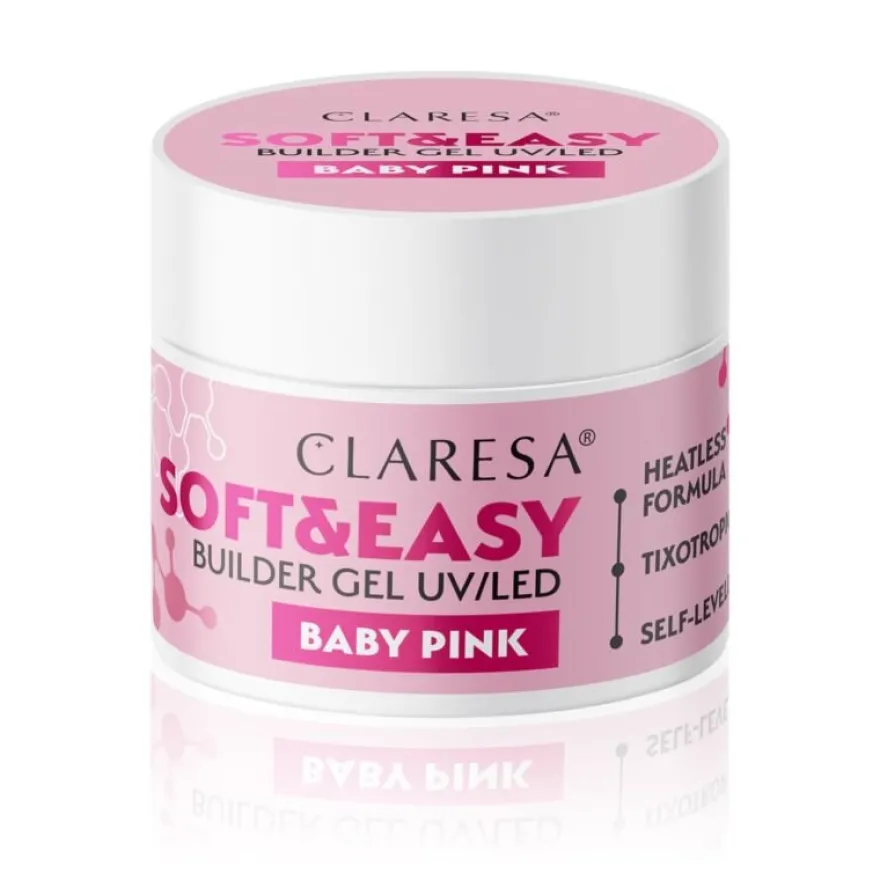CLARESA Żel budujący soft&easy gel baby pink 12g