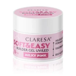 CLARESA Żel budujący soft&easy gel milky pink 12g