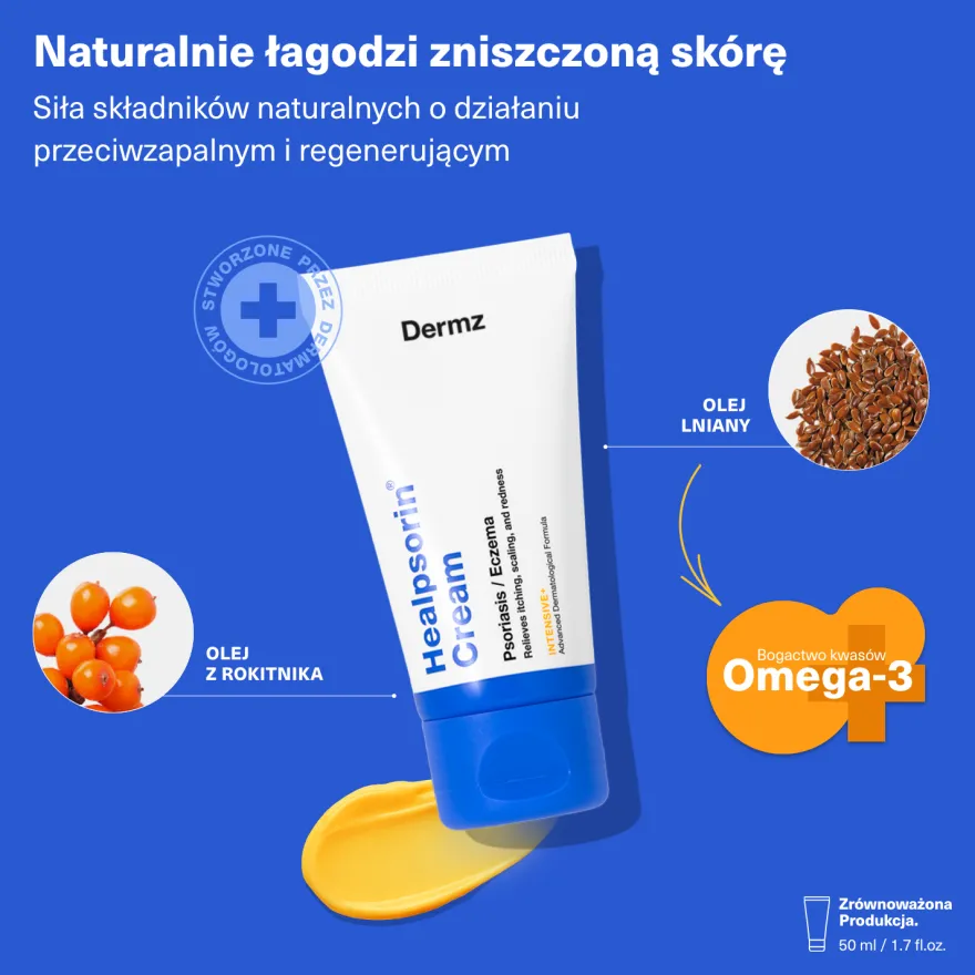 DERMZ Healpsorin krem do ciała na łuszczycę i egzemę 50ml