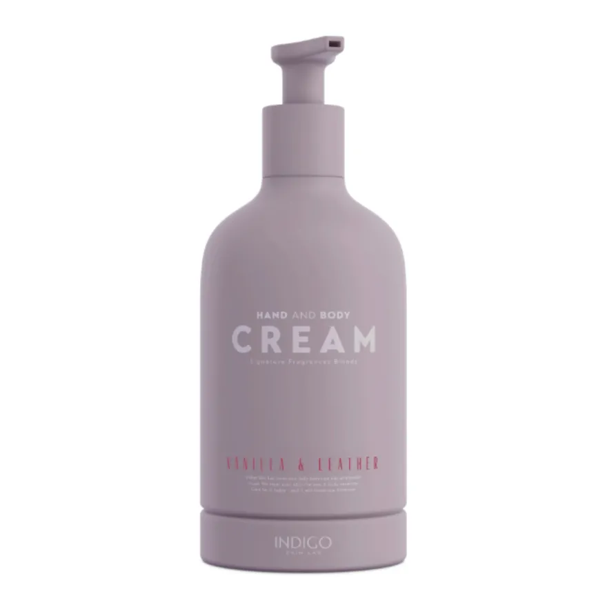 INDIGO Hand & Body Cream Vanilla & Leather krem do ciała i rąk 370ml