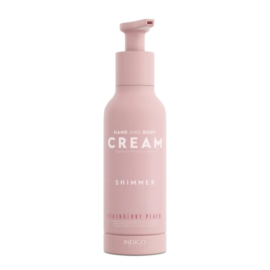 INDIGO Strawberry Peach Shimmer krem do ciała i rąk 140ml