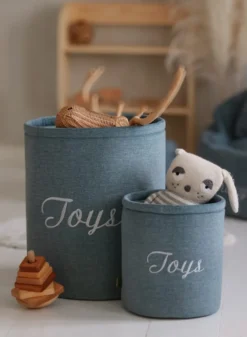 Kolekcja Timeless – Kosz na zabawki Mini Toys Niebieski