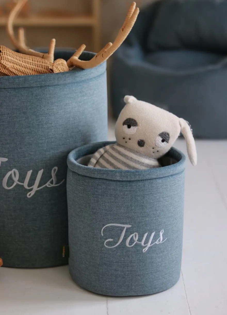 Kolekcja Timeless – Kosz na zabawki Mini Toys Niebieski