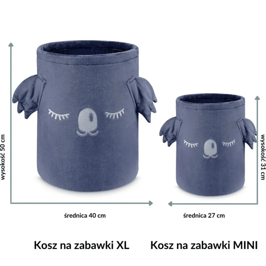 Kosz na zabawki mini Grafitowy Koala