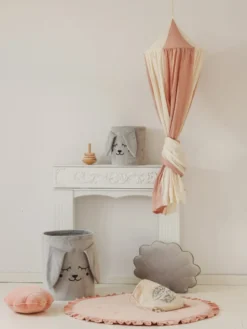 Kosz na zabawki mini Szary Zając