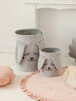 Kosz na zabawki mini Szary Zając