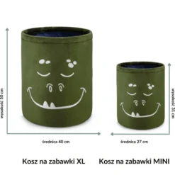 Kosz na zabawki mini Zielony Dinozaur