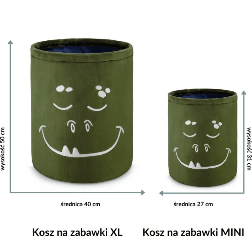 Kosz na zabawki mini Zielony Dinozaur