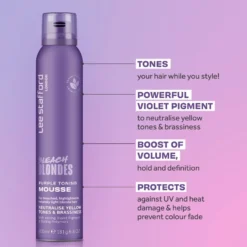 LEE STAFFORD Bleach Blondes Purple Toning Mousse pianka do włosów 200ml