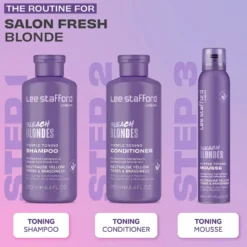 LEE STAFFORD Bleach Blondes Purple Toning Mousse pianka do włosów 200ml