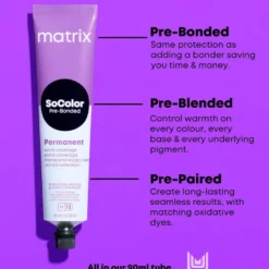 MATRIX SoColor Pre-Bonded Permanent Hair Colour 90ml - wybierz kolor