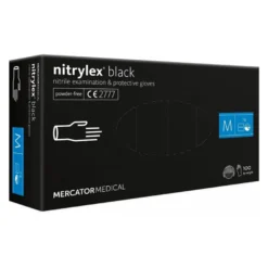 MERCATOR Nitrylex Classic Niebieskie Rękawice nitrylowe czarne rozmiar M 100 sztuk