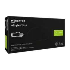 MERCATOR Nitrylex Classic Niebieskie Rękawice nitrylowe czarne rozmiar S 100 sztuk