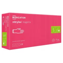 MERCATOR Nitrylex Magenta Rękawiczki jednorazowe nitrylowe różowe S 100 szt.