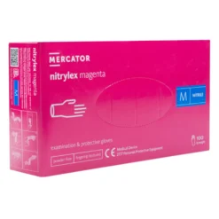 MERCATOR Nitrylex Magenta Rękawiczki jednorazowe nitrylowe różowe M 100 szt.