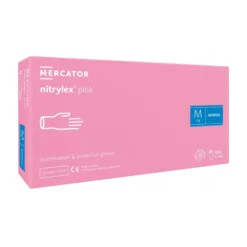 MERCATOR Nitrylex Pink Rękawiczki jednorazowe nitrylowe różowe 100 szt.