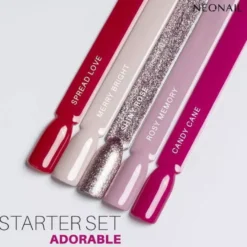 NEONAIL Adorable Starter Set zestaw do hybryd 5 lakierów + lampa LED 21W/48