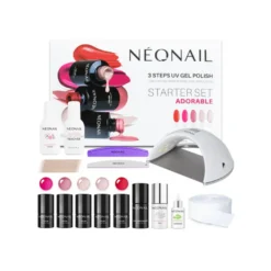 NEONAIL Adorable Starter Set zestaw do hybryd 5 lakierów + lampa LED 21W/48
