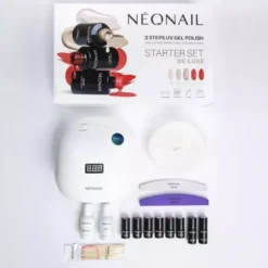 NEONAIL DE LUXE: 8 lakierów + lampa LED 36W/48 Zestaw do hybryd