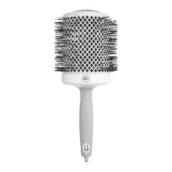 OLIVIA GARDEN Expert Blowout Shine szczotka do modelowania i suszenia włosów White&Grey 80mm