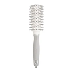 OLIVIA GARDEN Expert Blowout Vent szczotka do suszenia włosów z podwójnym włosiem Double Bristles White&Grey 30mm