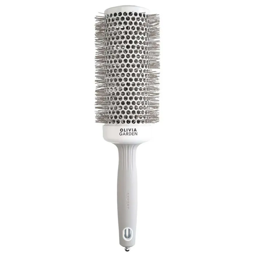 OLIVIA GARDEN Expert Blowout Speed Wavy Bristles szczotka do suszenia włosów White&Grey 55mm