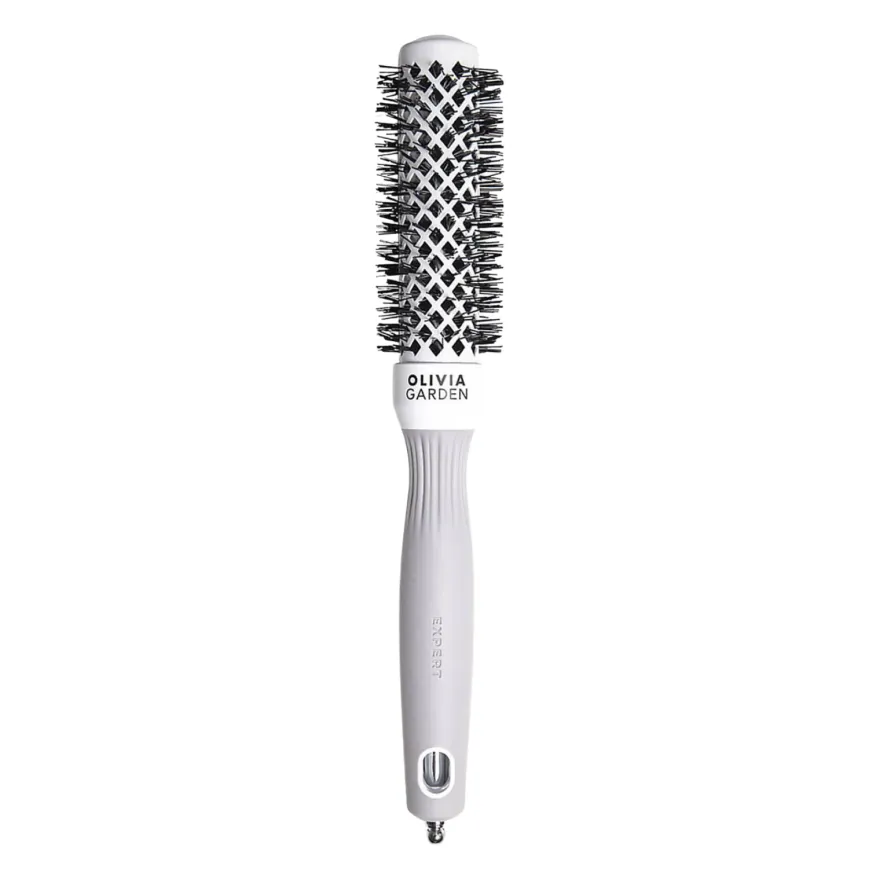 OLIVIA GARDEN Expert Blowout Shine White&grey 25 szczotka do włosów