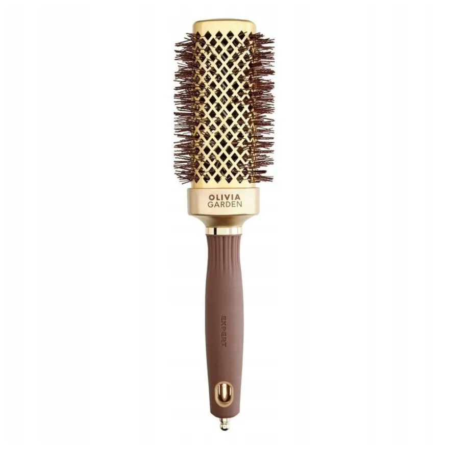 OLIVIA GARDEN Expert Blowout Straight Way Bristle Gold&brown 40 szczotka do włosów
