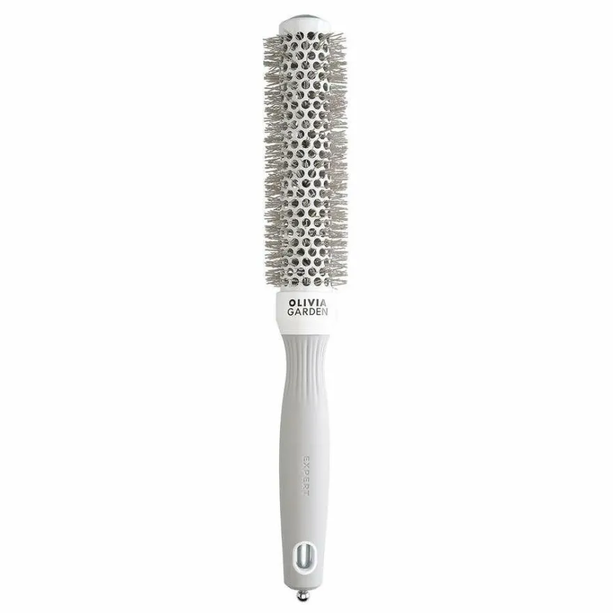 OLIVIA GARDEN Expert Blowout Speed Wavy Bristles szczotka do suszenia włosów White&Grey 25mm