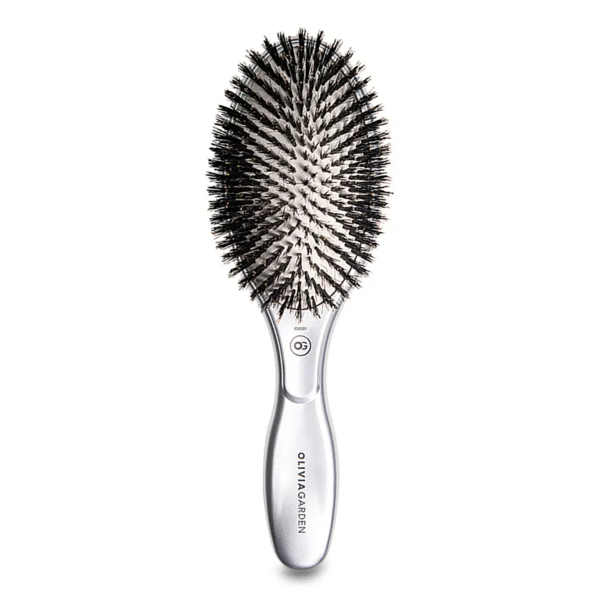OLIVIA GARDEN Expert Care Oval Boar Brush + Ion 100% Ceramic szczotka do włosów