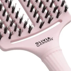 OLIVIA GARDEN Finger Brush Combo Large szczotka do rozczesywania włosów z włosiem dzika Pastel Pink