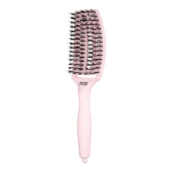 OLIVIA GARDEN Fingerbrush Combo Medium Szczotka do włosów z włosiem dzika różowa pastelowa