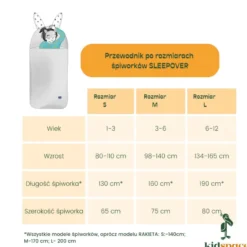 Śpiworek Sleepover Small (130x65cm) – Robot Retro