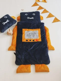 Śpiworek Sleepover Small (130x65cm) – Robot Retro