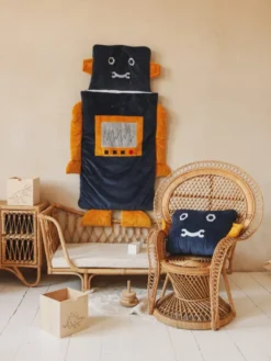 Śpiworek Sleepover Small (130x65cm) – Robot Retro