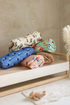 Śpiworek z kołderką "SnuggleSleep” Puppy picnic - Medium