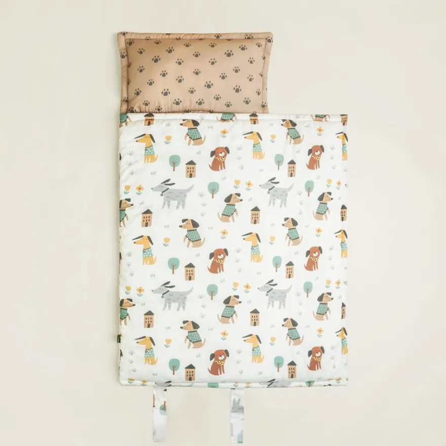 Śpiworek z kołderką "SnuggleSleep” Puppy picnic - Medium