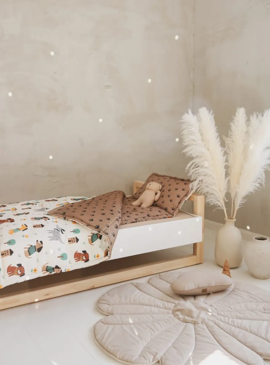 Śpiworek z kołderką "SnuggleSleep” Puppy picnic - Medium