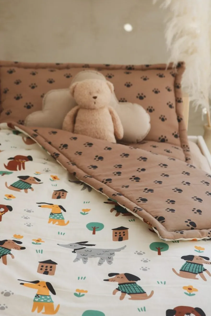 Śpiworek z kołderką "SnuggleSleep” Puppy picnic - Medium