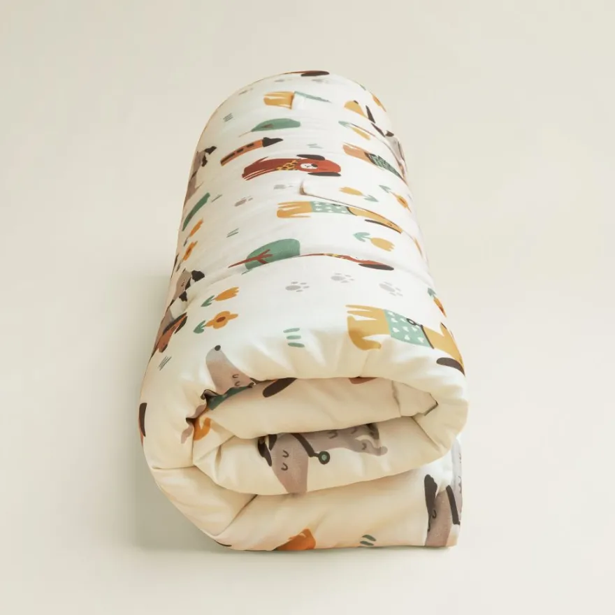 Śpiworek z kołderką "SnuggleSleep” Puppy picnic - Medium
